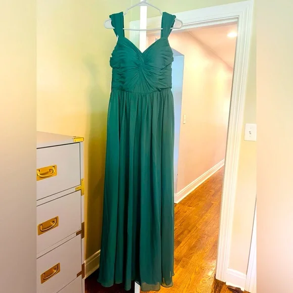 blue dress for baby girl Mismatched Dark Green Satin Velvet Cheap Long Bridesmaid Dresses , MRB0041 main image 1